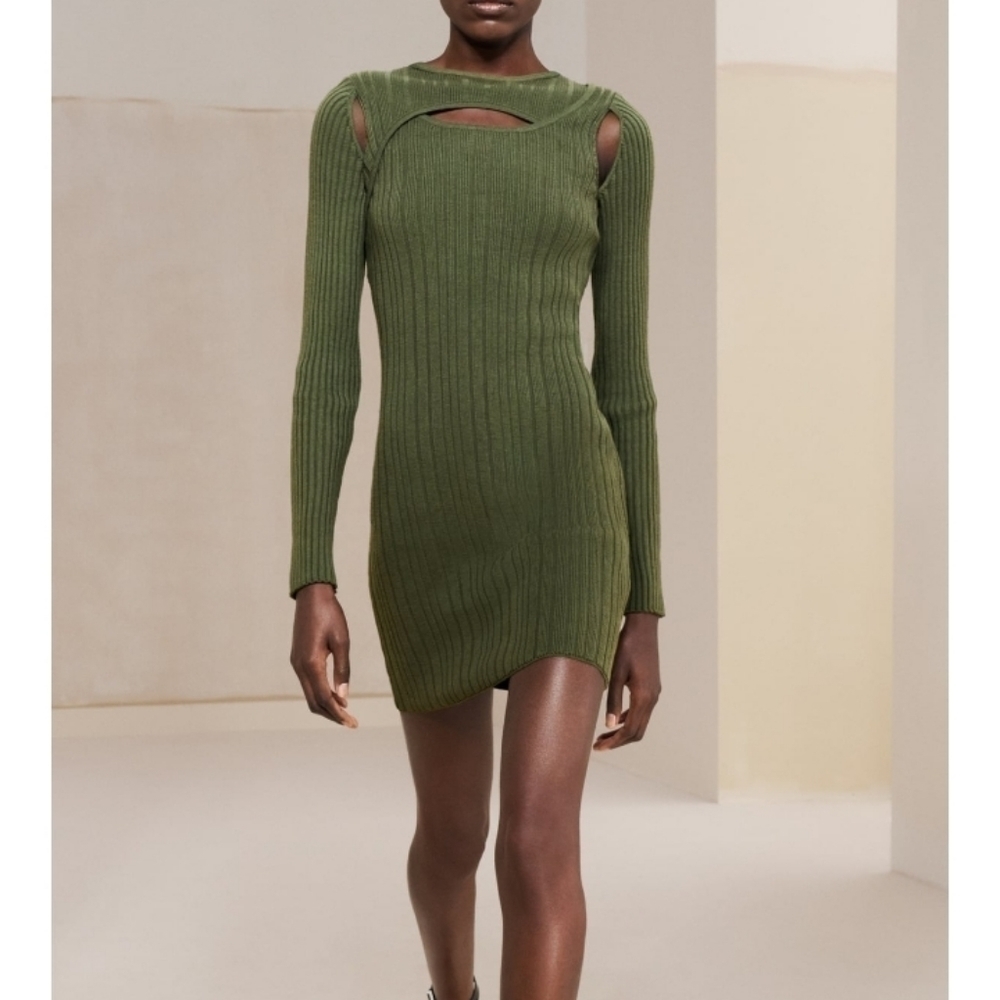 Zara cmbntd Knit dress 08 srpls Sz-L